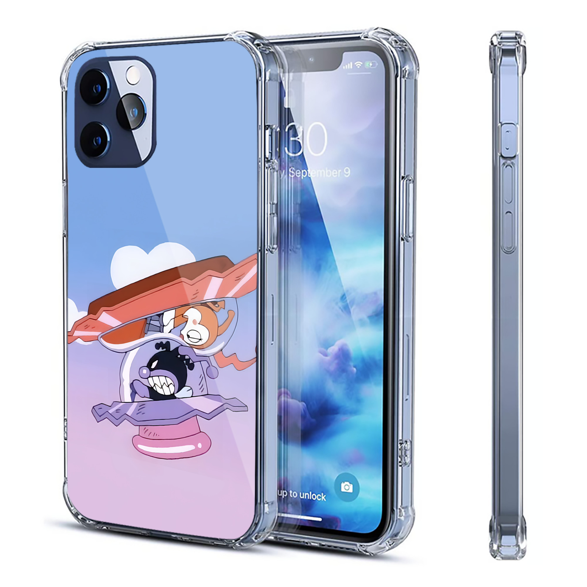 （画像用） アンパンマン Anpanman 【iPhone 12シリーズ対応】透明スマホケース（クリアソフトケース）